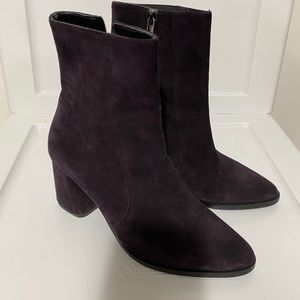 Suede Eggplant Purple ankle booties size 9.5 euro 40